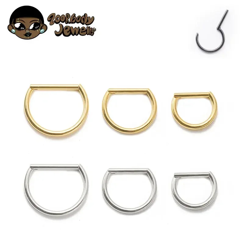 ZOOR Titanium D Shape Hinged Hoop