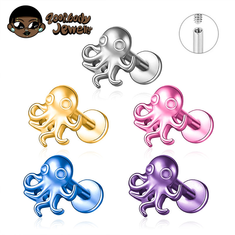 ZOOR Titanium Octopus Internally Threaded Stud