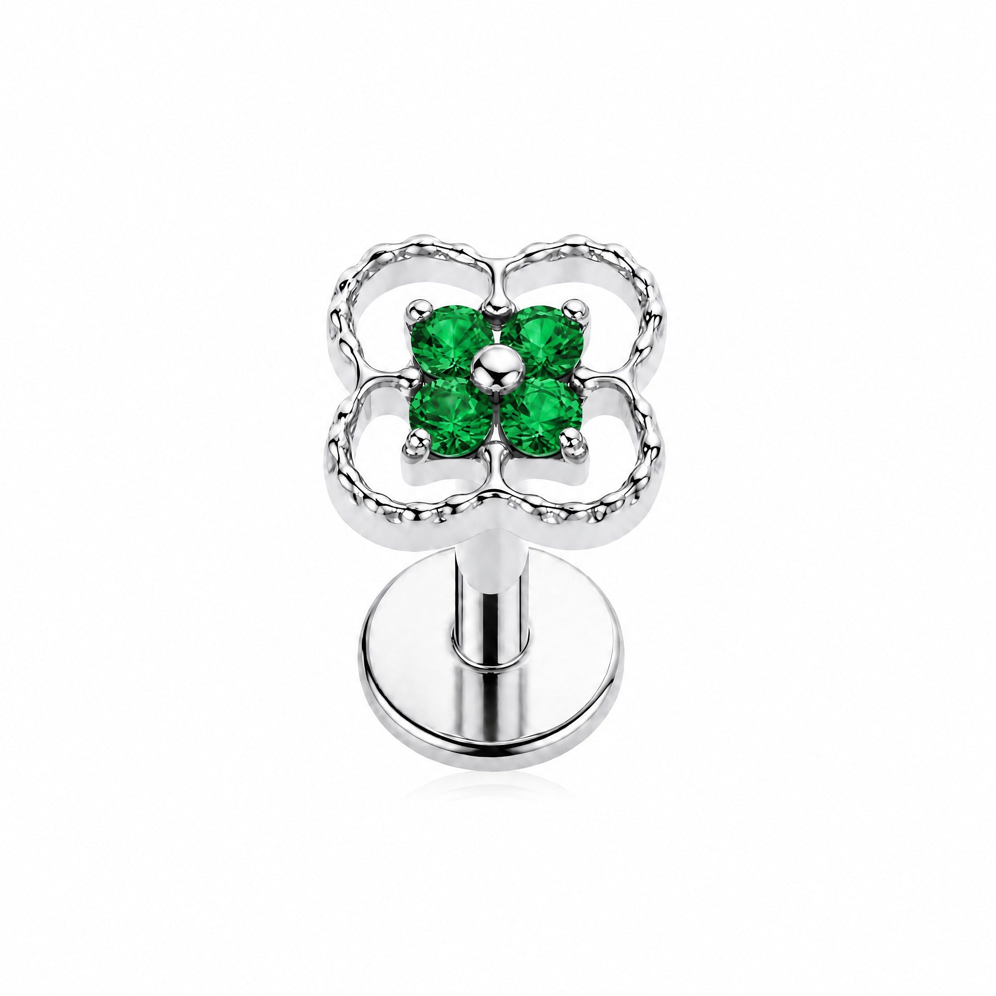 ASTM F136 Titanium Flower Lip Piercing 16G Internal Thread Flat Ear Cartilage Tragus Piercing Gothic Body Piercing Jewelry