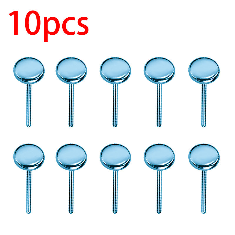 10pcs ASTM F136 Titanium Push Pin Lobe Piercing Push-in Lip Labret Ring Top Threadless Replacement Cartilage Helix Earring