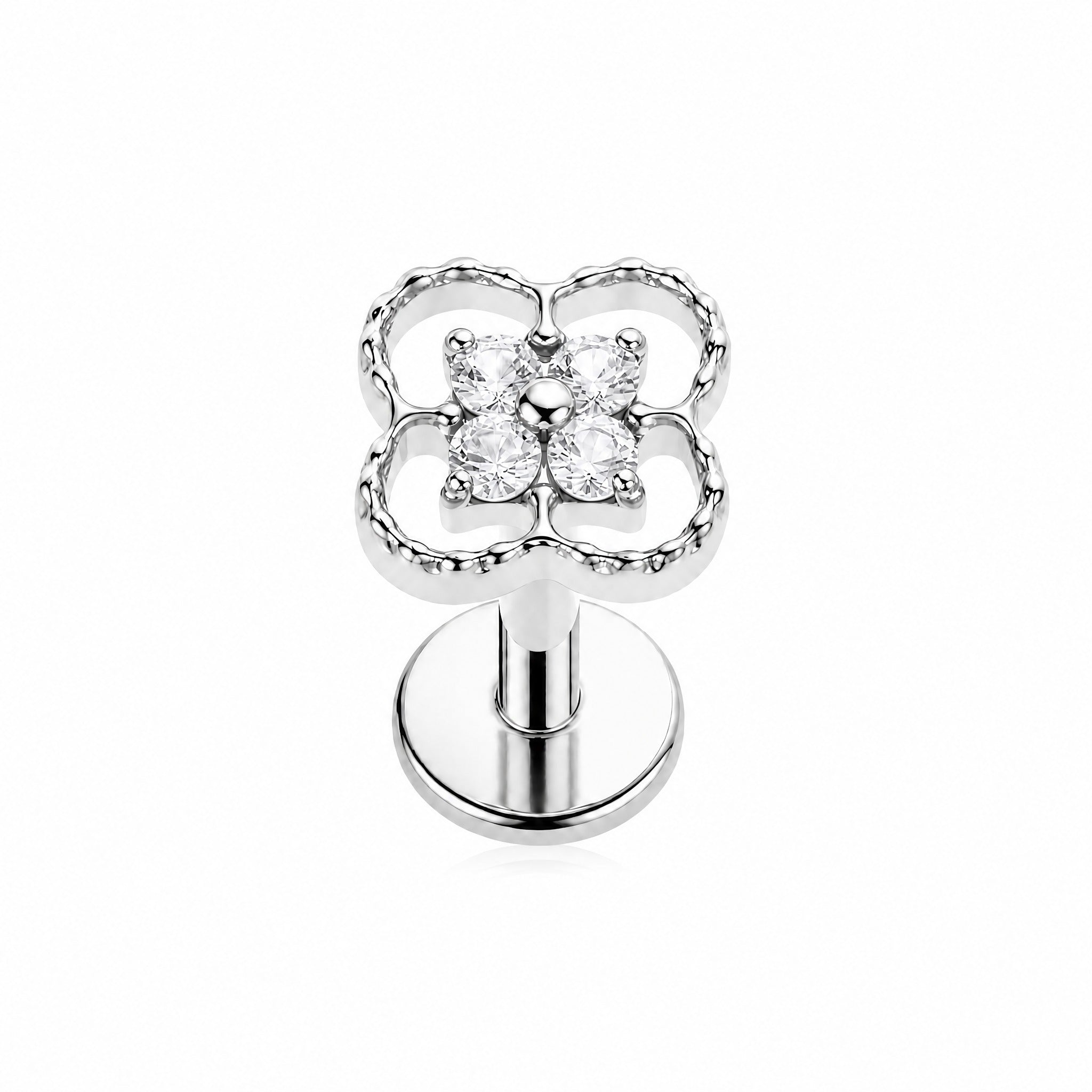 ASTM F136 Titanium Flower Lip Piercing 16G Internal Thread Flat Ear Cartilage Tragus Piercing Gothic Body Piercing Jewelry