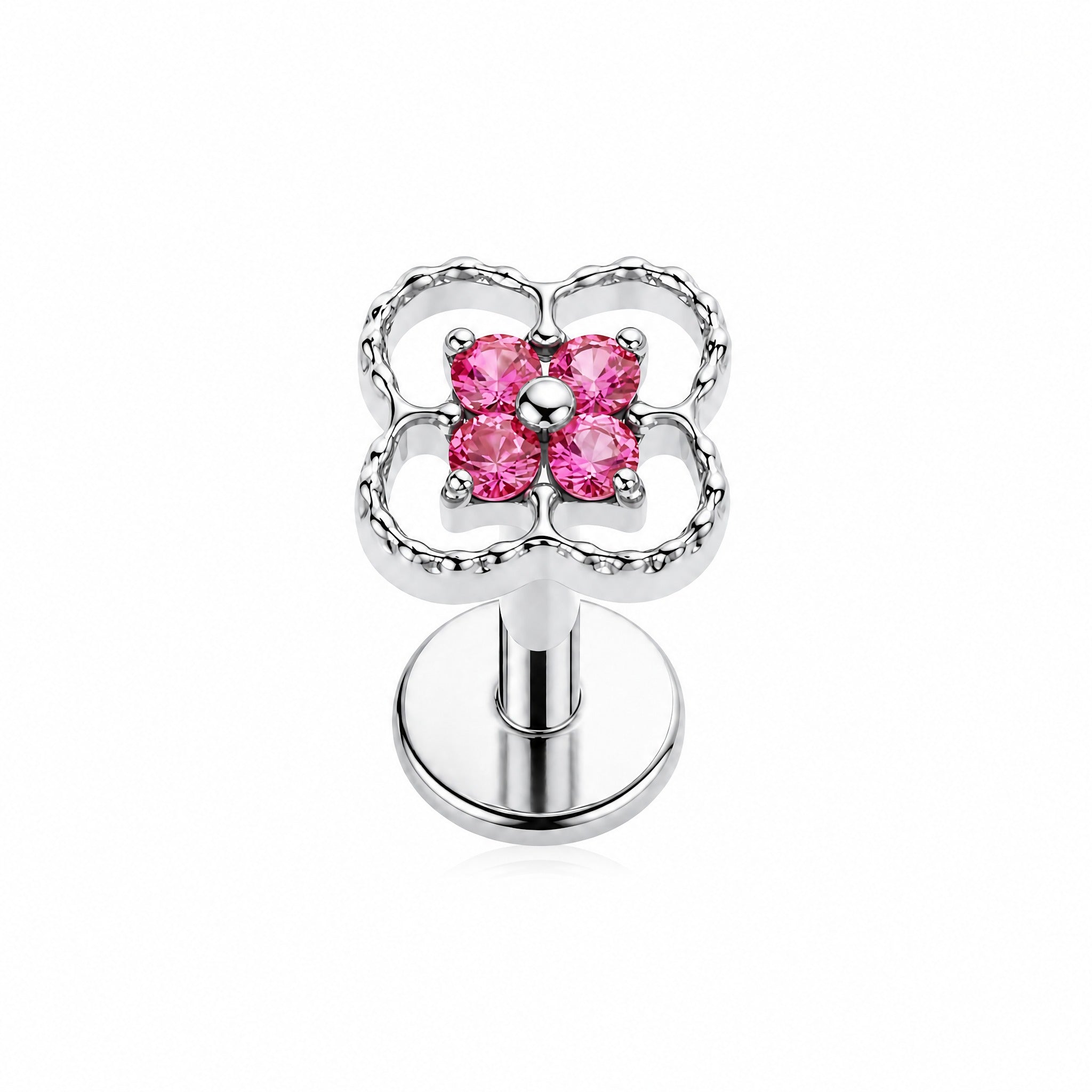 ASTM F136 Titanium Flower Lip Piercing 16G Internal Thread Flat Ear Cartilage Tragus Piercing Gothic Body Piercing Jewelry
