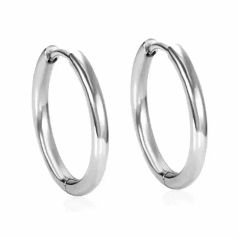 ZOOR Titanium Plain Smooth Hinged Hoop Pair